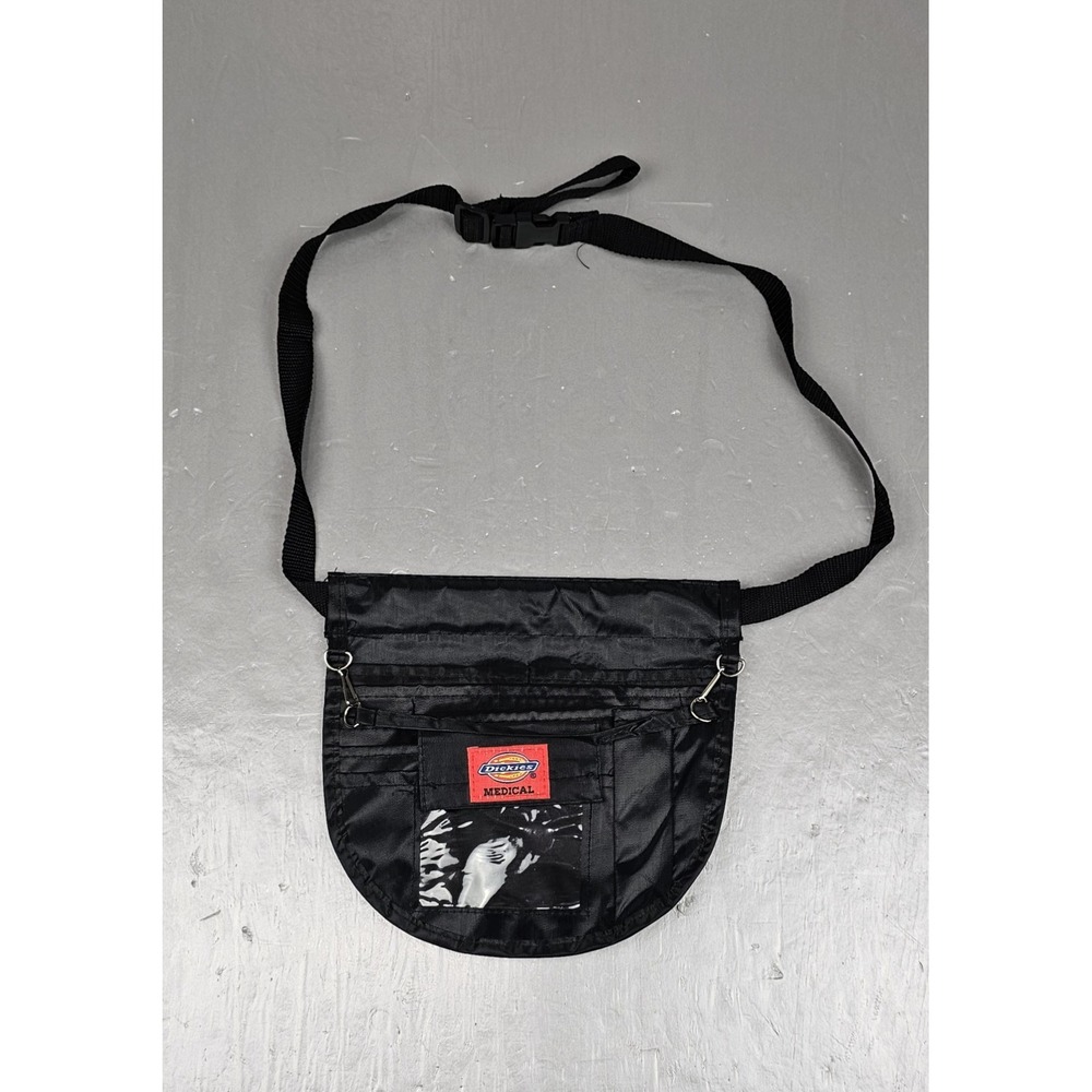 Dickies Medical Bag Y2K Black Adjustable Fannypac Crossbody Clear EUC